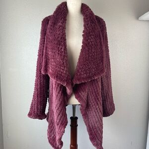 NWT Guess Open Front Teddy Jacket Size L